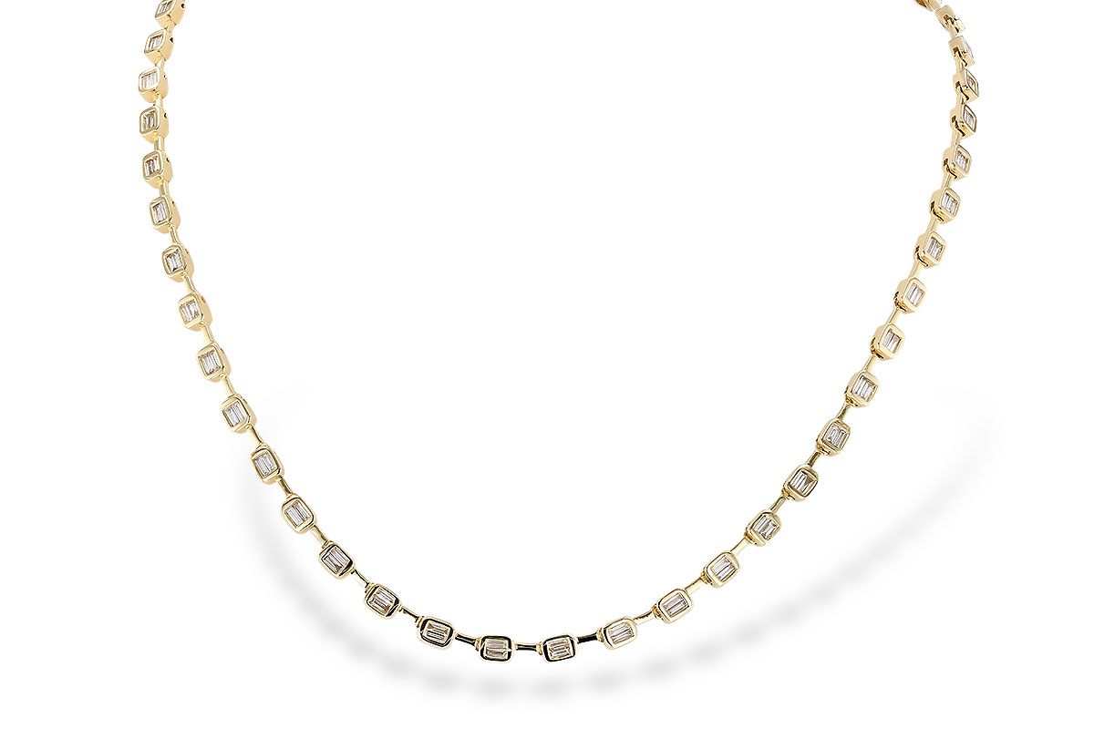 B283-59769: NECKLACE 2.05 TW BAGUETTES (17 INCHES)