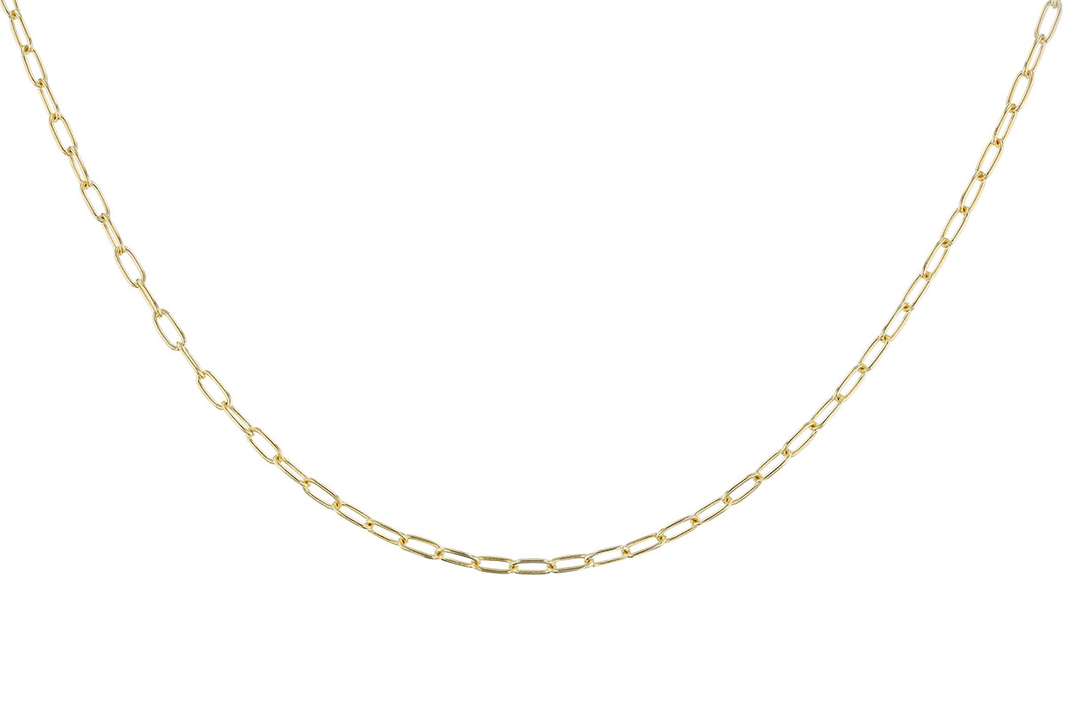 B283-60697: PAPERCLIP SM (18IN, 2.40MM, 14KT, LOBSTER CLASP)