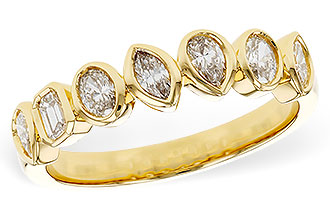 B284-52542: LDS DIA WED RG .62 TW FANCY CUT DIAS