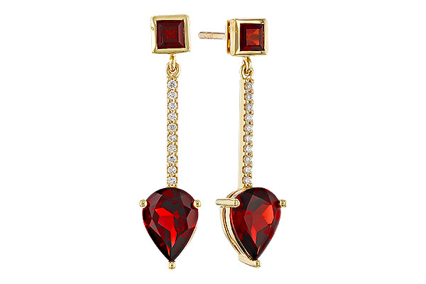 E284-47924: EARRINGS 2.70 TW GARNET 2.77 TGW