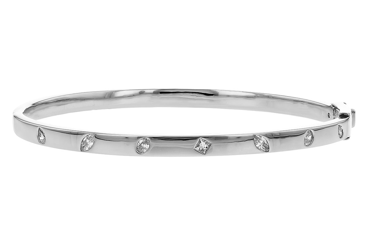 F283-61587: BANGLE .35 TW FANCY CUT DIAMONDS