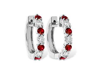 G010-85205: EARRINGS .64 RUBY 1.05 TGW